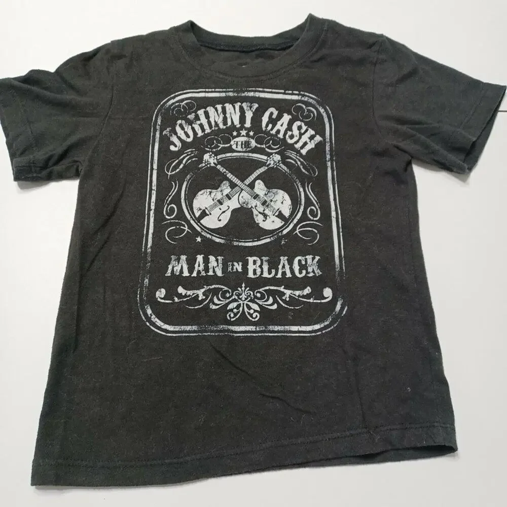 Cash Johnny Cash Man‎ In Black Graphic Tee Boy 3t
